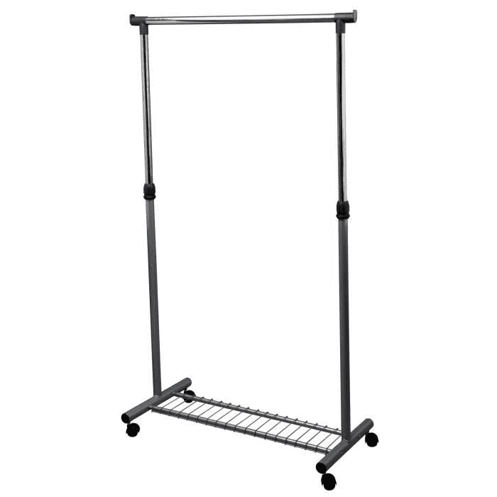 Portant pour vêtement luxe chromé robuste 90 x 44 x 165 cm