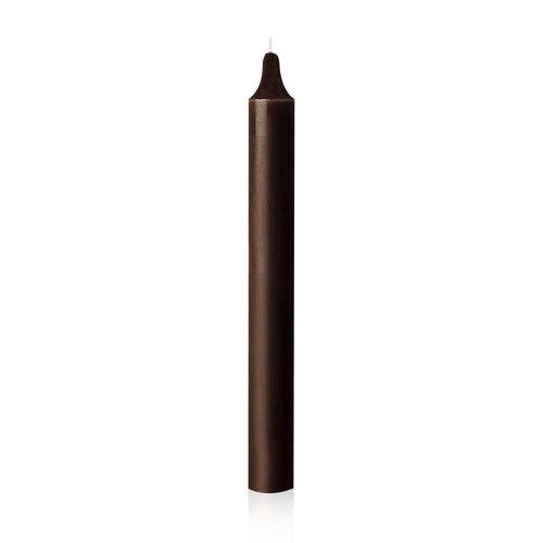 Bougie teintée masse couleur chocolat, 21mm de diamètre et 200mm de hauteur, pour décoration d'intérieur