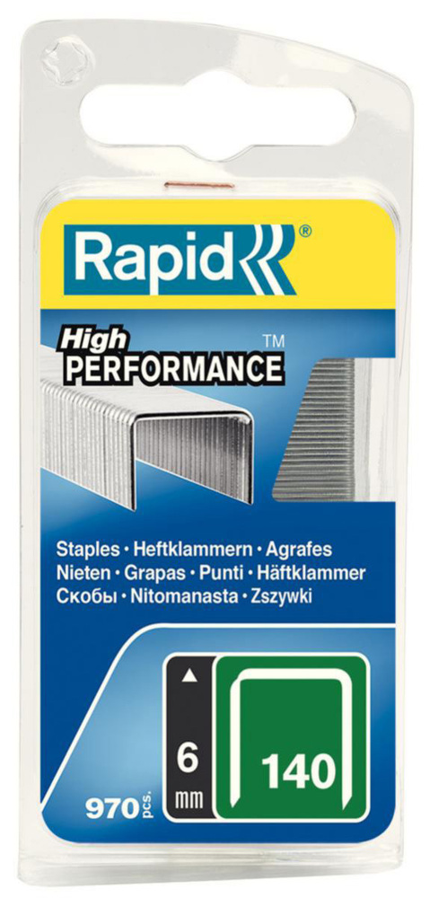 Agrafes High Performance en acier sous blister pour agrafeuse