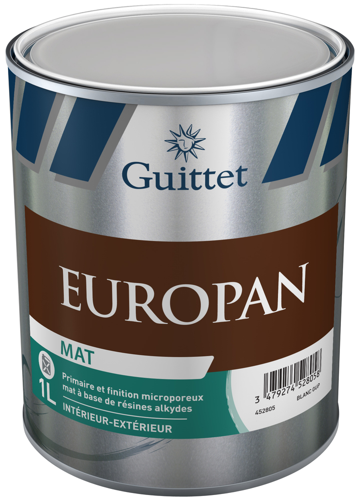 Peinture pour boiseries Europan Mat, aspect mat pour traitement et protection du bois