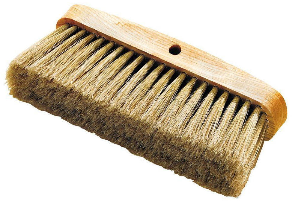 Brosse à Patine à poils naturels avec manche en bois pour application sur meubles et objets décoratifs.