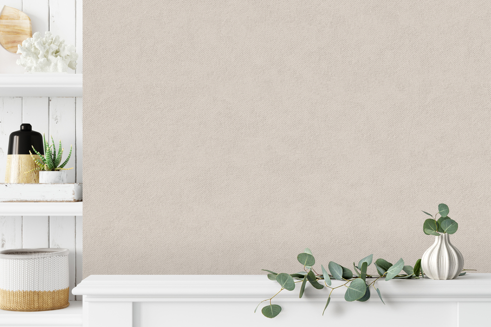 A58237 Papier Peint Vinyle Grainé sur Intissé Toile Beige