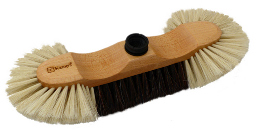 Balai demi tête en bois vernis à douille avec fibres mélangées pour le nettoyage intérieur
