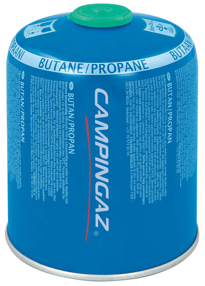 Cartouche de gaz à valve CV 470 PLUS 450G pour réchaud de camping et appareils extérieurs