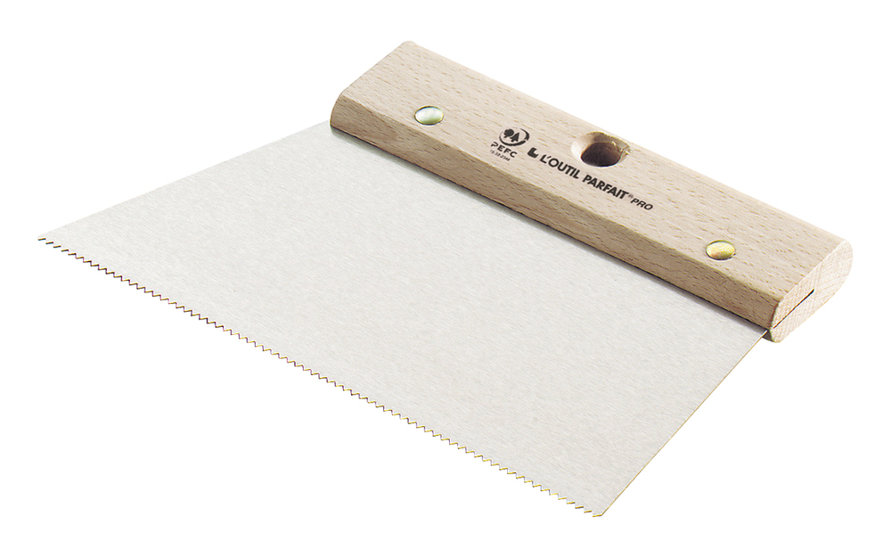 Couteau à colle murale de 20 cm avec denture pointue normale et lame en acier inoxydable