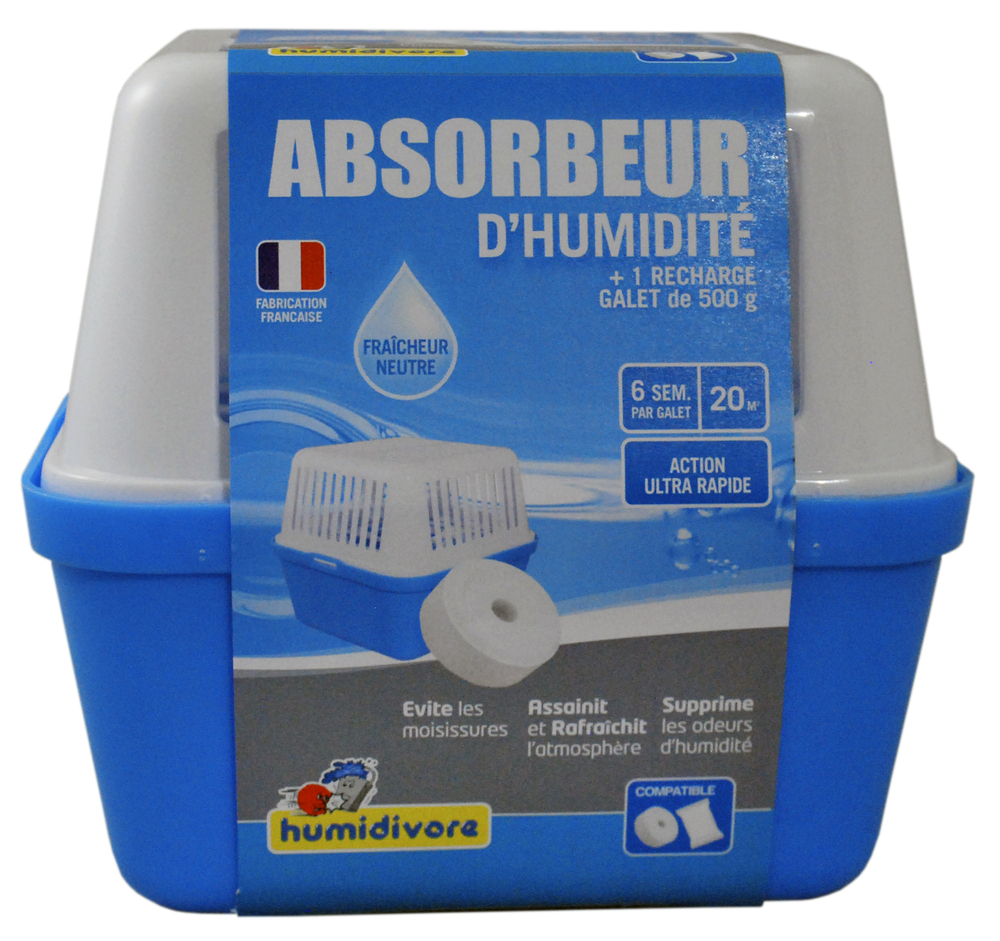 Absorbeur d'Humidité + 1 Recharge Galet Neutre 500 g