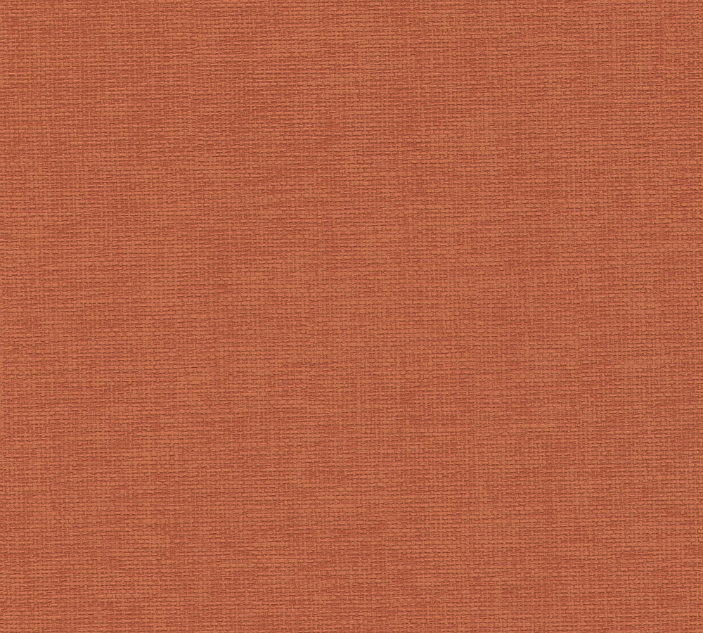 Papier peint expansé sur intissé, texture toile naturelle, coloris terracotta, aspect mat