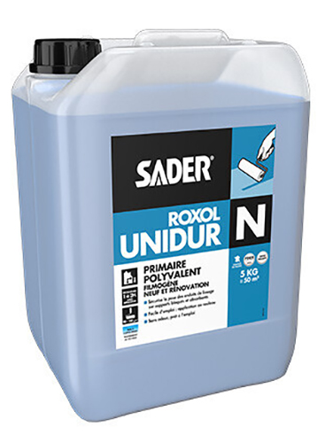Sac de primaire d'accrochage Roxol Unidur N 5 kg pour ciments et enduits, améliore l'adhérence des surfaces.