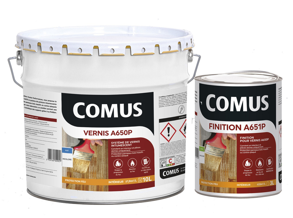 Système de vernis intumescent ignifuge A650P / A651P pour la protection passive au feu des structures.