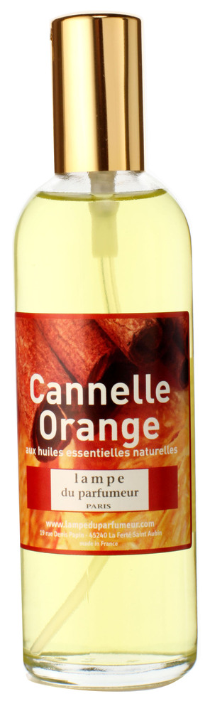 Vaporisateur d'Ambiance Senteur Cannelle Orange 100 ml, flacon avec pulvérisateur