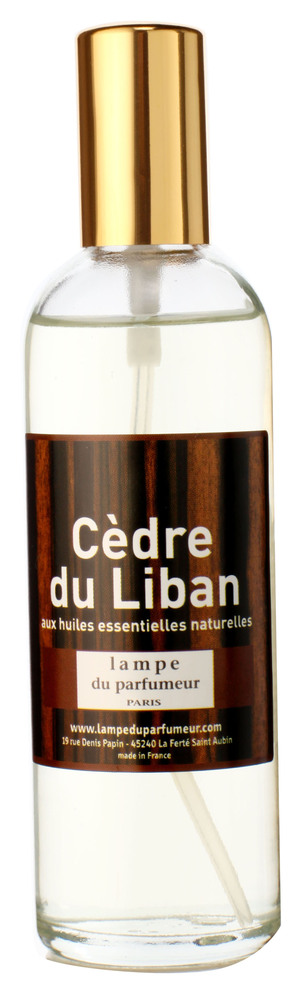 Vaporisateur d'ambiance 100 ml Senteur Cèdre du Liban en flacon pulvérisateur