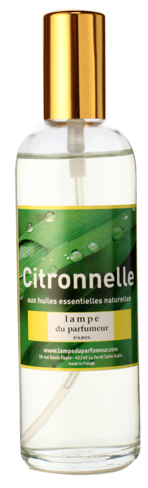 Vaporisateur d'ambiance senteur citronnelle 100 ml en flacon pulvérisateur