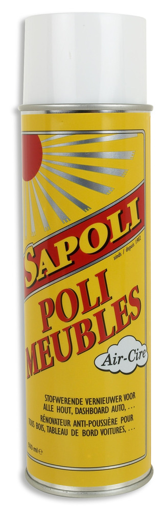 Cire et encaustique Sapoli Poli Meubles en aérosol 500 ml pour bois, nourrit et fait briller