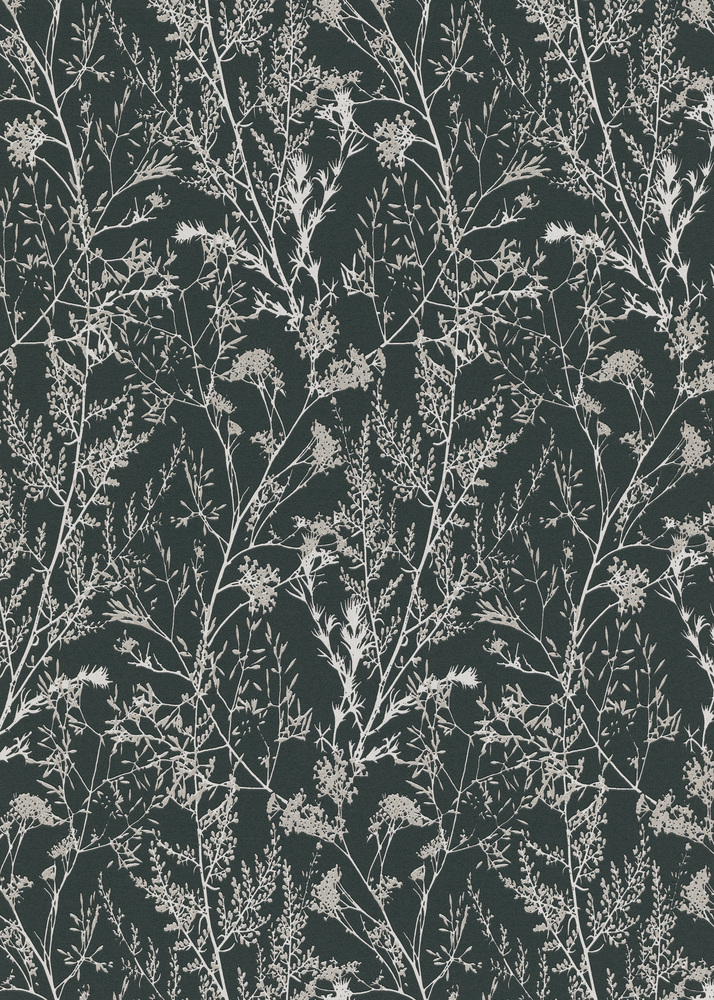Papier peint expansé sur intissé Petrovskia anthracite, texture en relief effet matière.