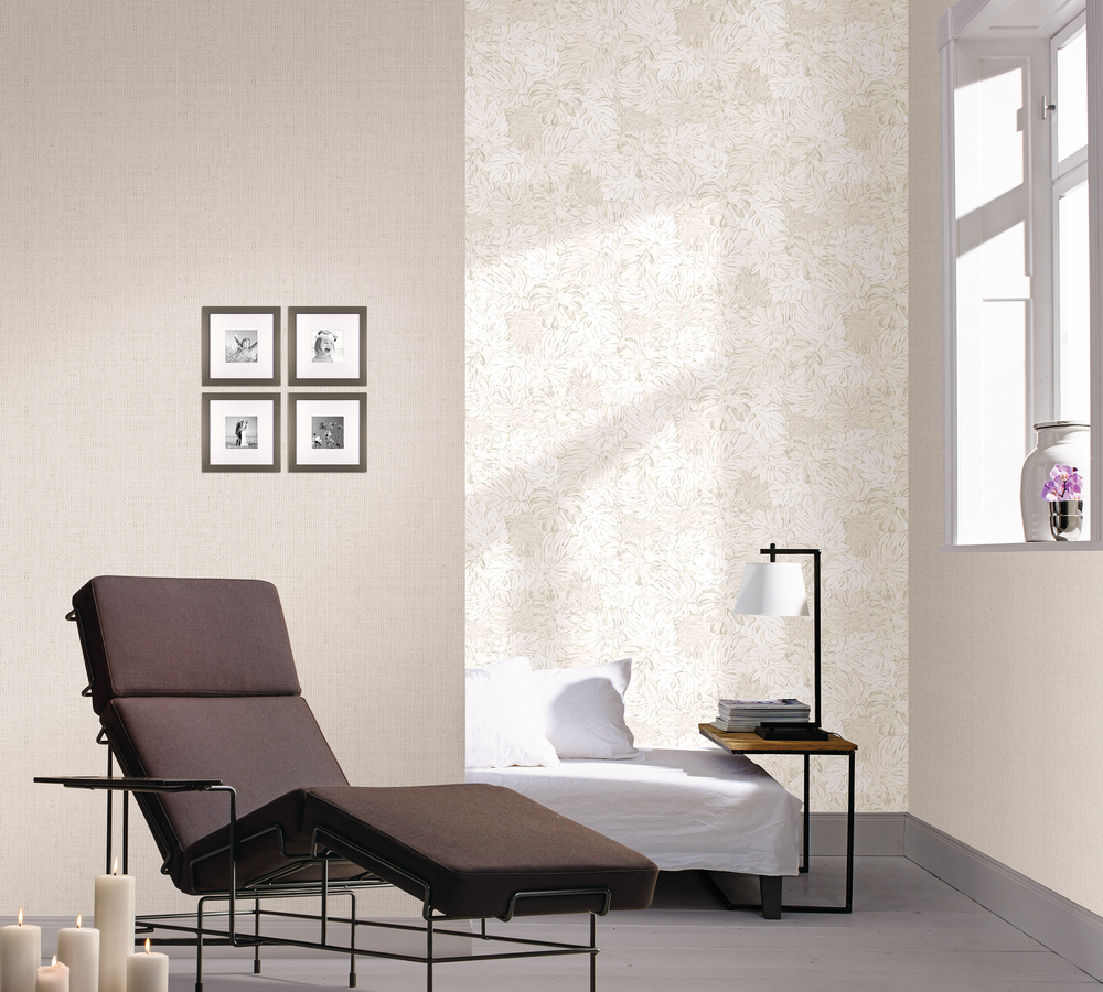 30458 Papier Peint Vinyle Expansé sur Intissé Uni Beige