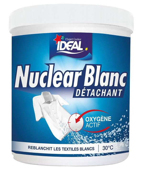 Détachant blanchisseur textile Nuclear Blanc 450g pour linge blanc éclatant