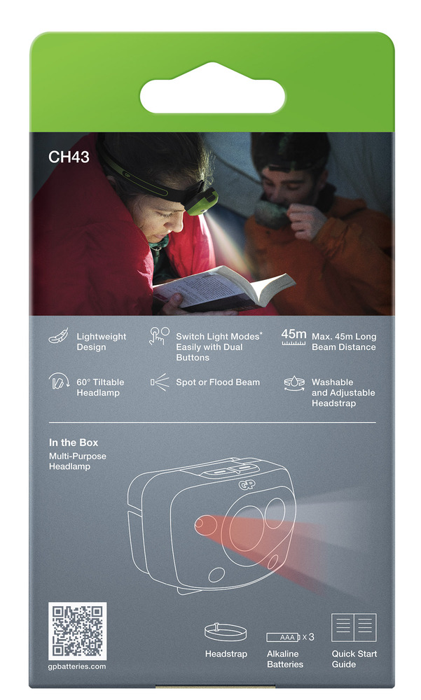 Lampe Frontale 150 Lumens GP CH43  Discovery