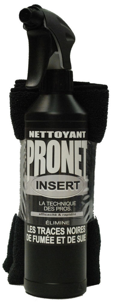 Nettoyant Vitre Insert 500 ml avec microfibre pour vitres de cheminées et poêles