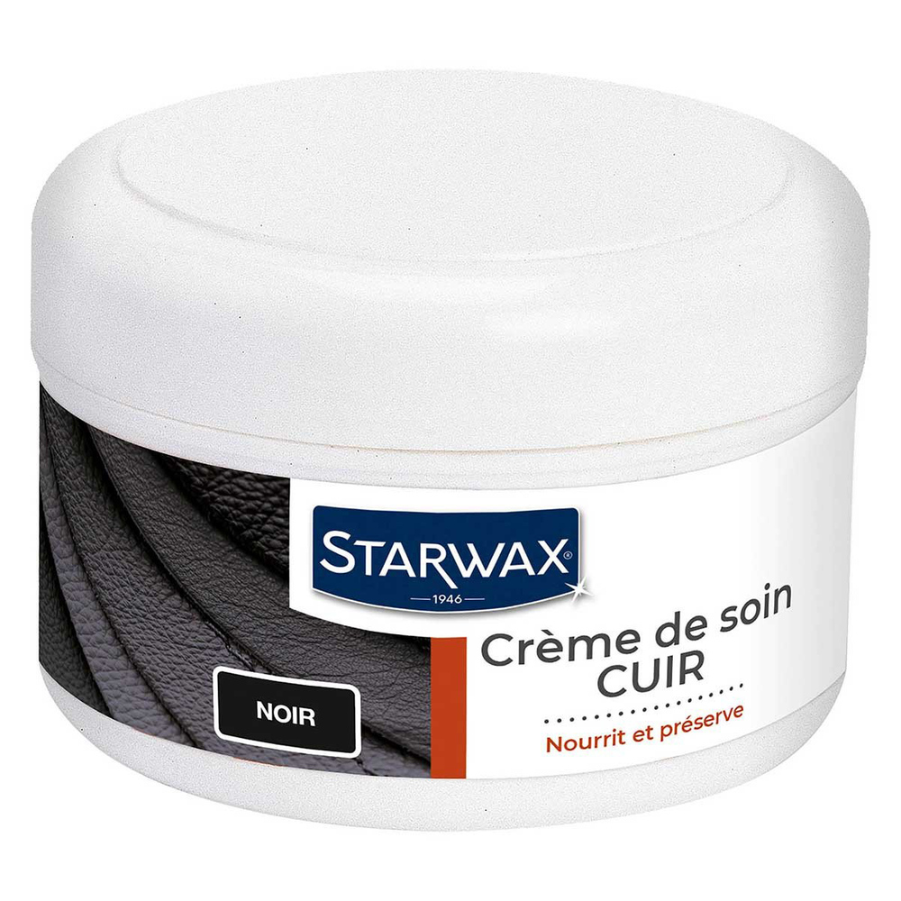 Crème Rénovante du Cuir Noir 150 ml, cirage d'entretien pour chaussures et maroquinerie, qui restaure et protège le cuir.