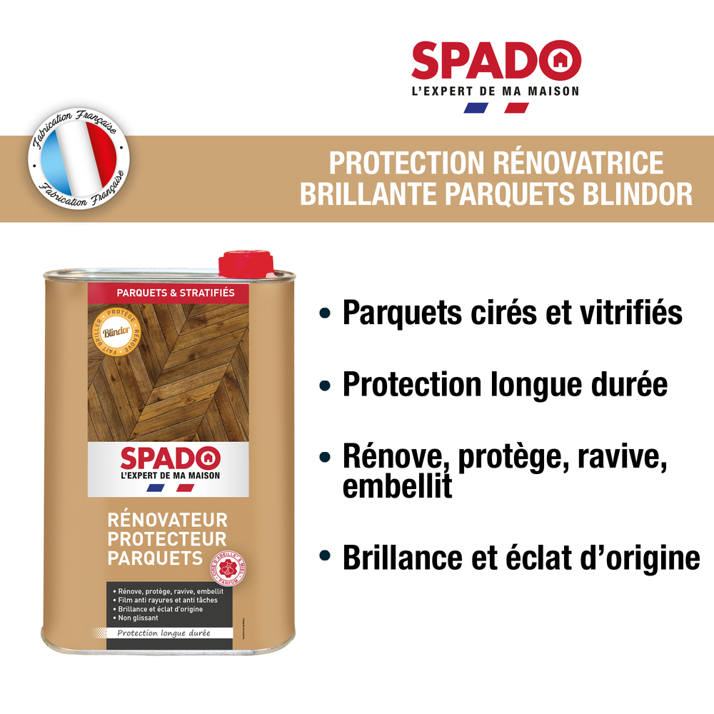 Rénovateur Protecteur Parquets et Stratifiés Blindor Jaune 1L