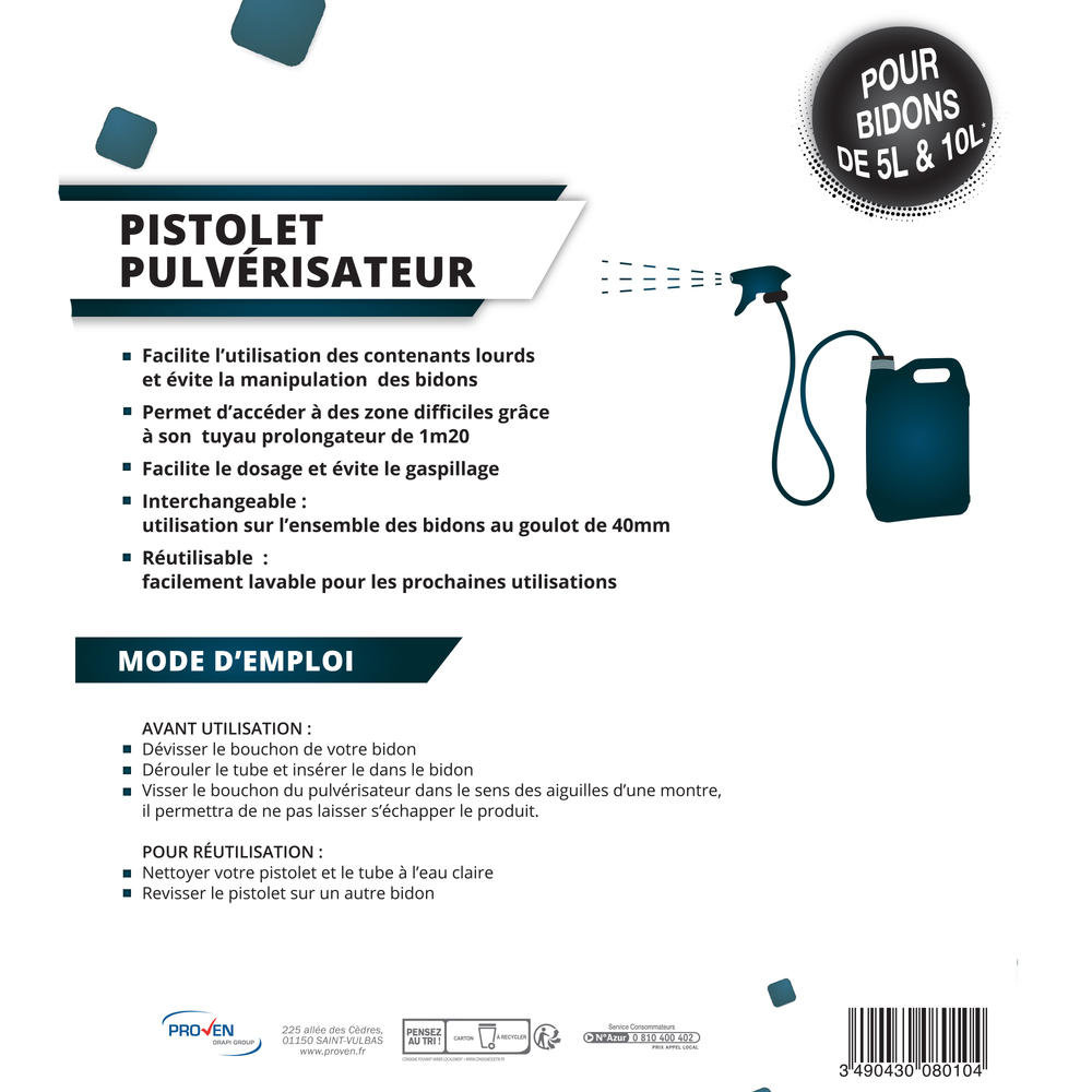Pistolet Pulvérisateur 1.2m