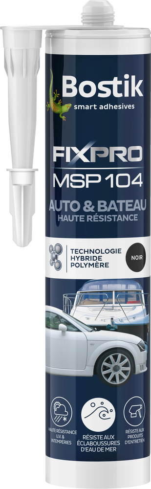 Cartouche de colle de fixation MSP104 noire 290 ml pour auto et bateau, haute adhérence et étanche