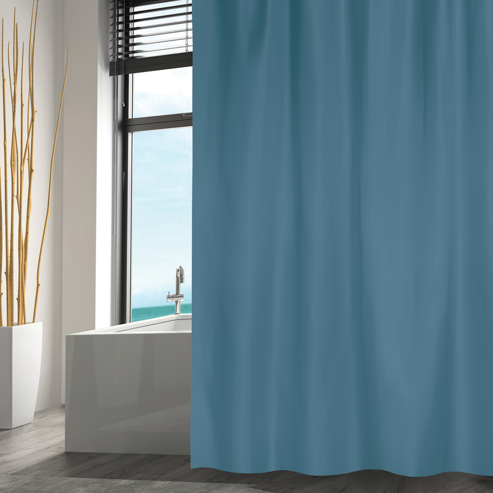 Rideau de Douche en Polyester Navy Bleu 180 x 200 cm imperméable
