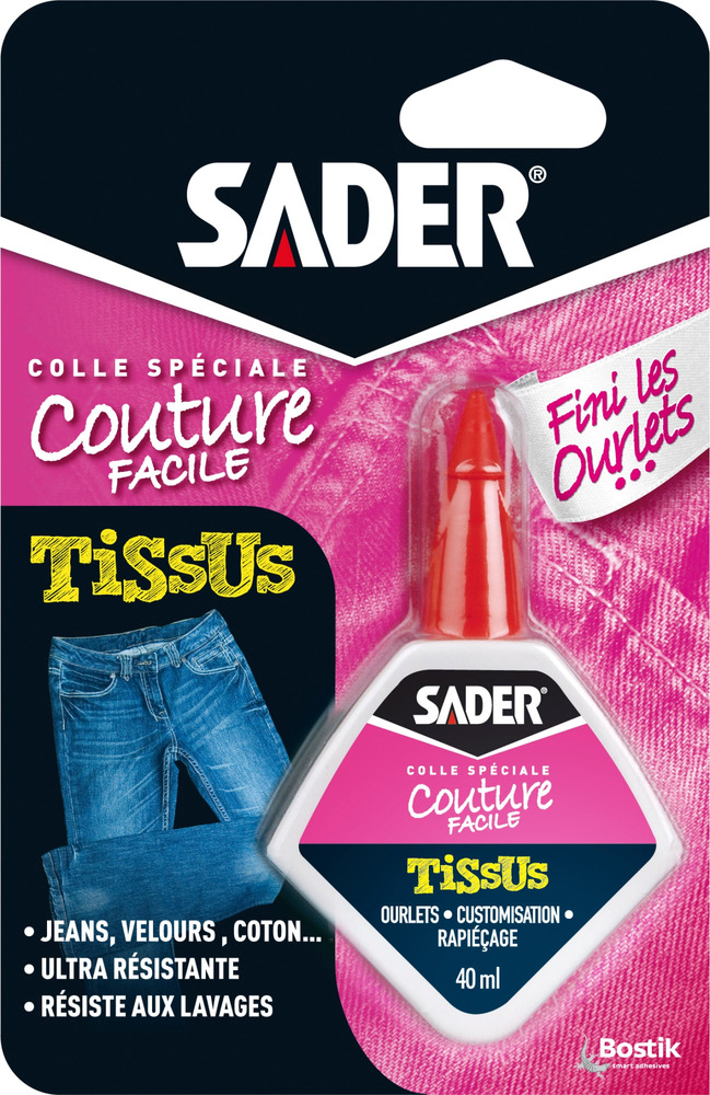 Colle tissus Couture Facile 40 ml sans aiguille