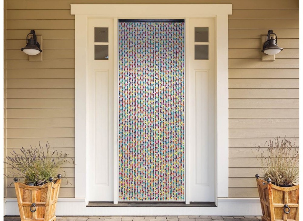 Rideau de Porte Perles Bubble Gum  E534 90 x 200 cm