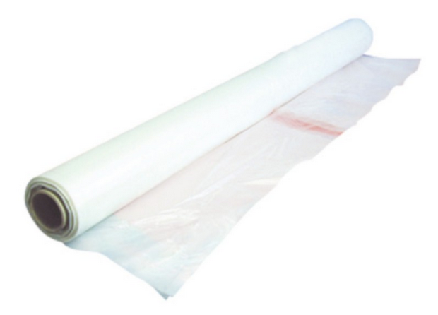 Rouleau de film polyéthylène transparent 3mx25m PE40 pour la protection des supports de chantier