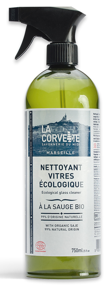 Nettoyant Vitres Écologique 750 ml en flacon spray, vue de face