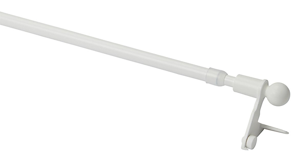 Tringle sans perçage PRESSFIX blanche extensible 30-50 cm pour rideaux