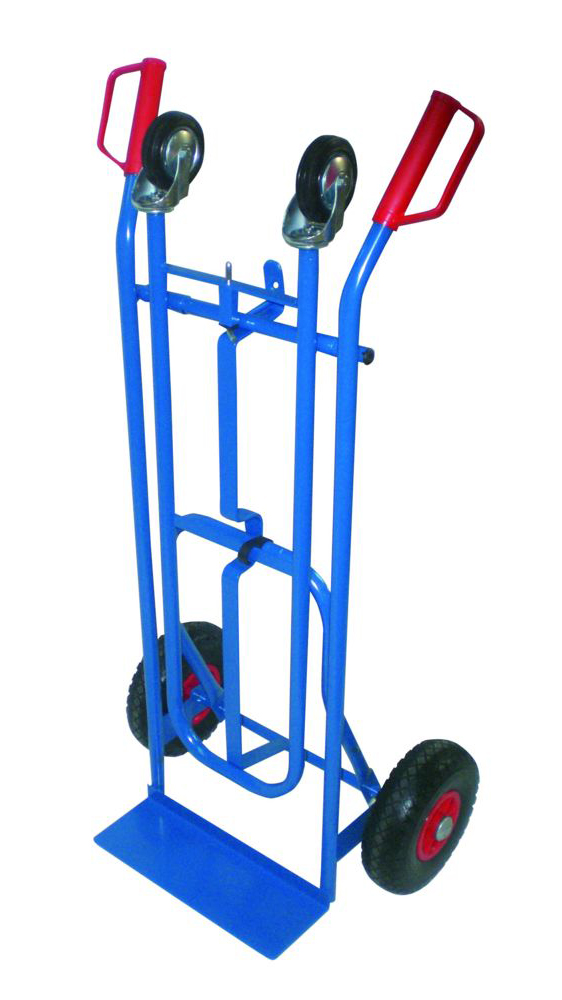 Diable convertible 250 kg transformable en chariot de manutention avec roues renforcées