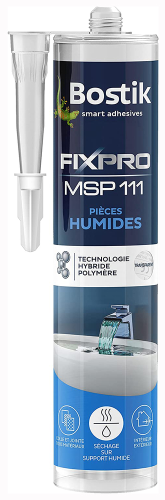 Mastic Colle FIXPRO MSP111 pour Pièces Humides en cartouche de 290 ml
