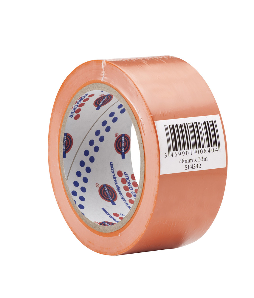 Adhésif de réparation PVC orange 48 mm x 33 m en rouleau