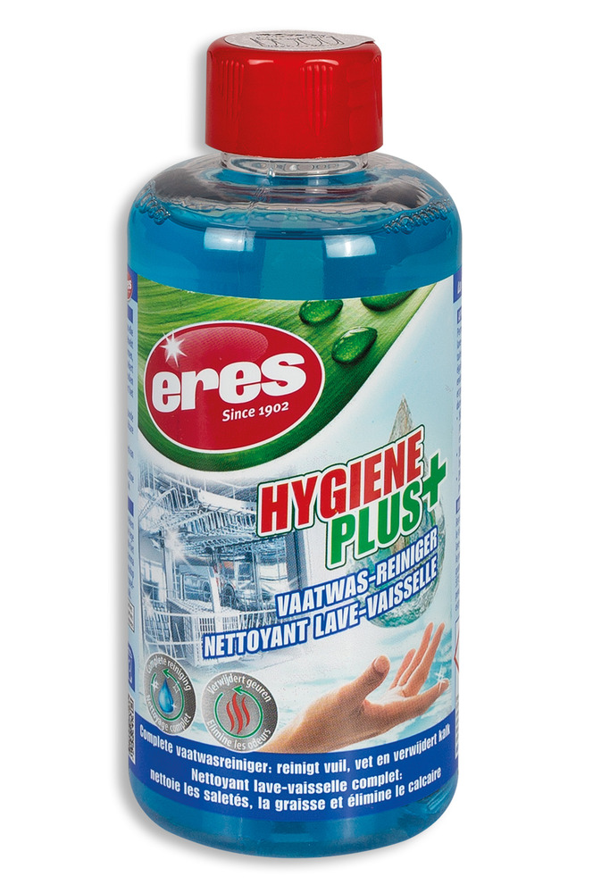 Flacon de Nettoyant Lave-Vaisselle Liquide Hygiène Plus 250 ml pour un entretien optimal et une propreté éclatante.