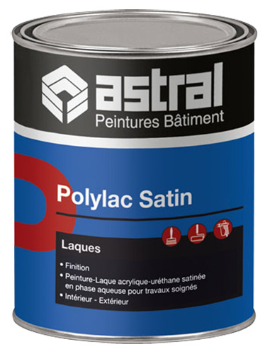 Laque d'intérieur Polylac Satin, finition satinée pour murs et boiseries
