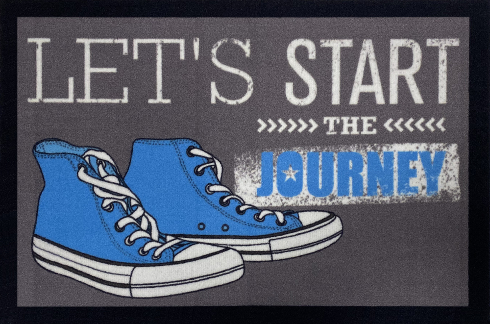 Tapis Entry Sneaker Journey gris 40x60 cm, tapis anti-poussière pour entrée