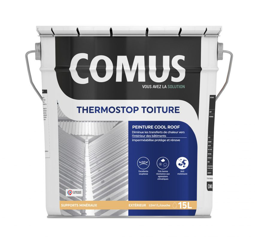 Peinture Thermostop Cool Roof blanche 15L très réfléchissante pour toitures