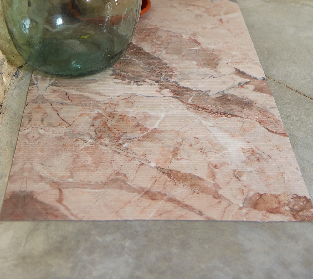 Tapis de sol décoratif sur mesure motif marbre numérique 52 cm x 25 m