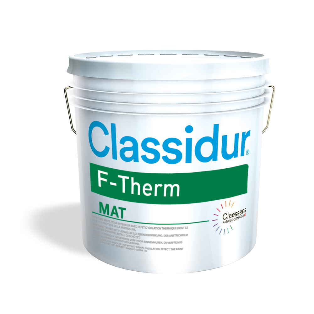 Peinture F-Therm Blanc Mat 5L pour intérieur, lavable