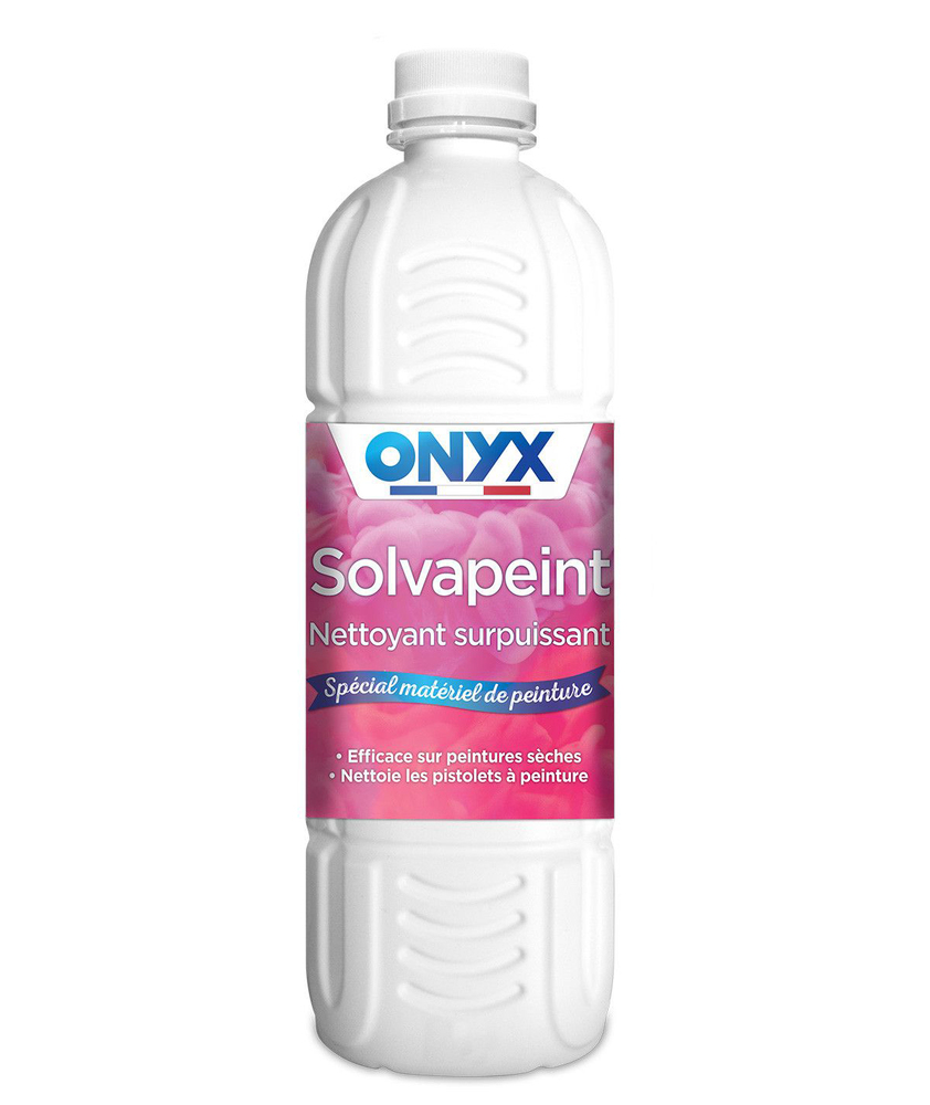 Bouteille de Solvapeint Nettoyant Surpuissant 1L, un solvant nettoyant puissant pour traces de peinture tenaces.