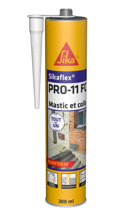 Mastic polyuréthane Sikaflex PRO-11 FC Purform 300 ml pour étanchéité et jointoiement en cartouche