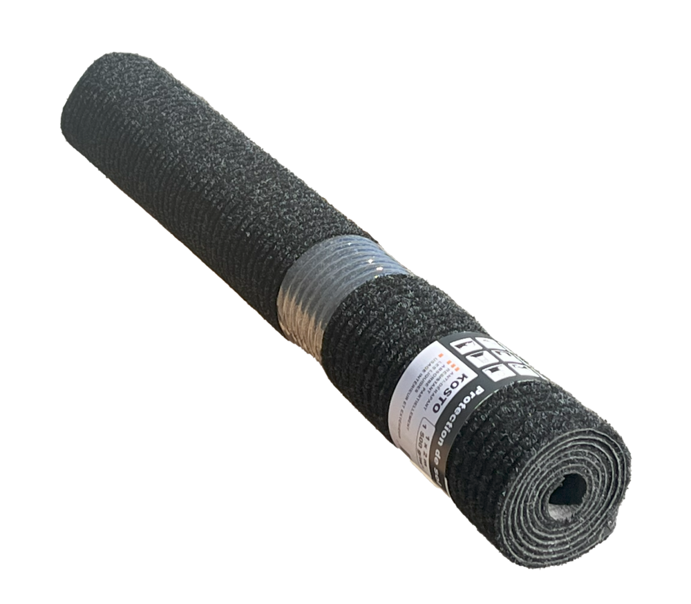 Tapis aiguilleté bouclé en rouleau Kosto 0120 anthracite, idéal pour forte fréquentation