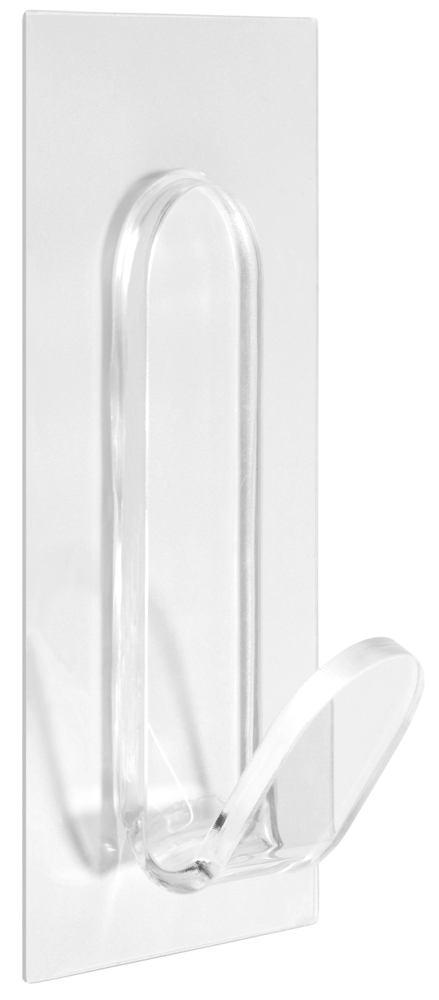 Crochet Adhésif Réutilisable Transparent Forme "J"