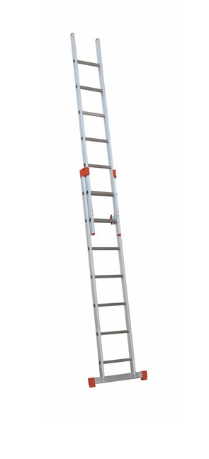 Échelle 2 plans en aluminium avec stabilisateur, déployable de 2,05 à 3,25 mètres, robuste et légère.