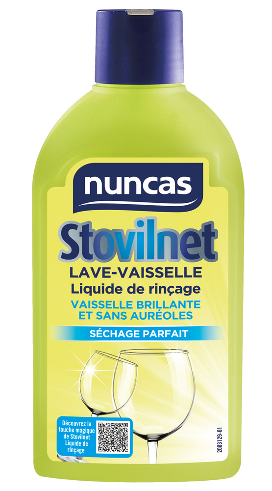 Flacon de liquide de rinçage Stovilnet pour lave-vaisselle, 250 ml, pour vaisselle brillante et sans traces.