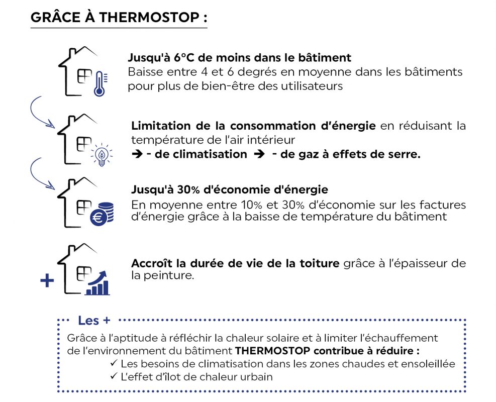 Thermostop Peinture Cool Roof Blanc 15L