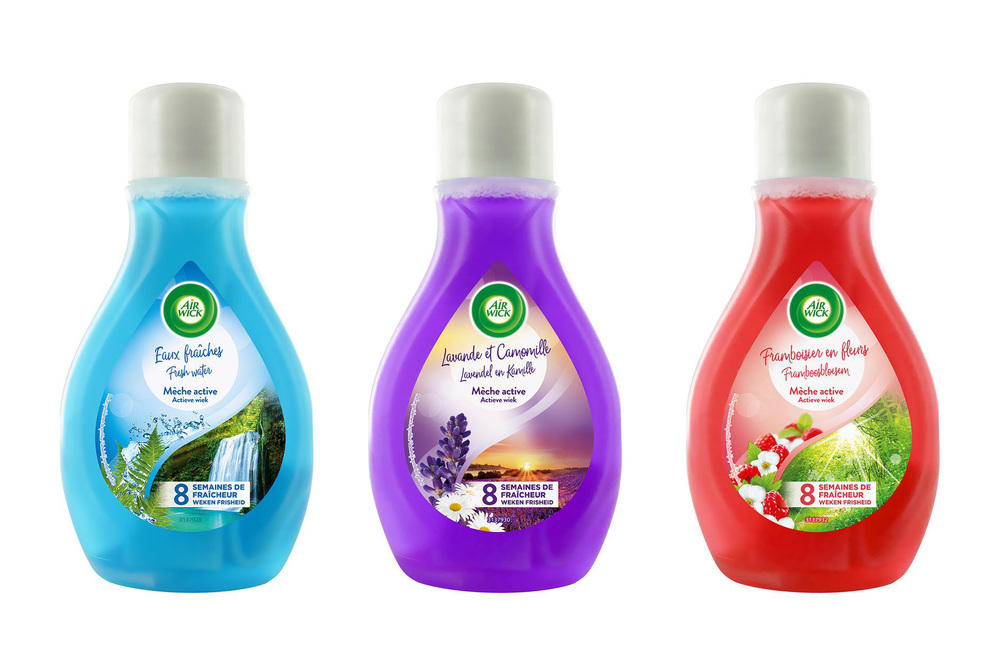 Diffuseur mèche active parfumée 375 ml désodorisant pour un air frais