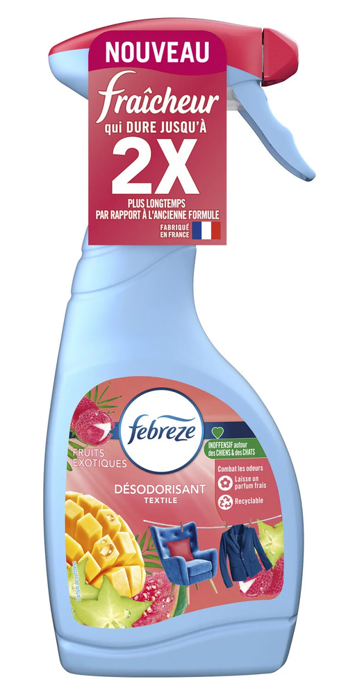 Désodorisant textile Fruits Exotiques 500 ml en spray pour vêtements et tissus